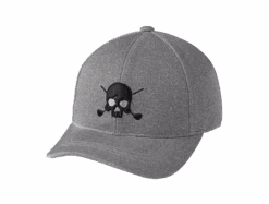 Volvik Golf Embroidered Skull Cap -Golf Equipment 0003 Skull embroidery cap grey