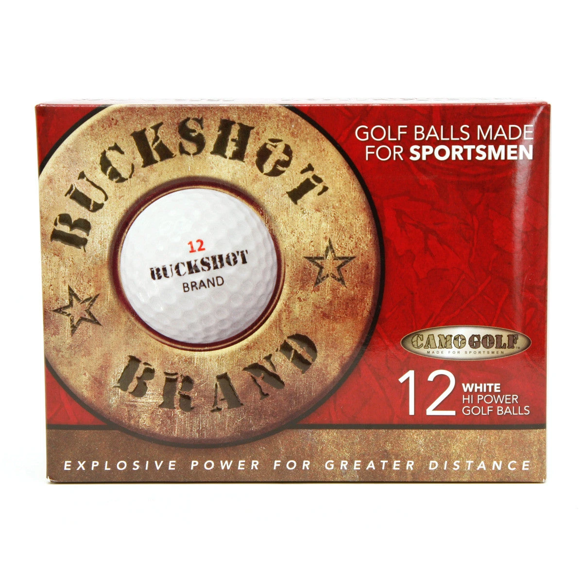 BUCKSHOT BRAND GOLF BALLS - 12 Golf Balls In Package 3 BUCKSHOT BRAND GOLF BALLS - 12 Golf Balls In Package