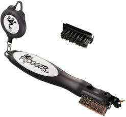 Frogger Golf BrushPro Retractable Golf Club Brush With Groove Cleaner 15 Frogger Golf BrushPro Retractable Golf Club Brush With Groove Cleaner -Golf Equipment Frogger Original Club Brush Gray