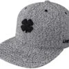 Lucky Flat Bill Black Clover Snapback Hat 2 Lucky Flat Bill Black Clover Snapback Hat -Golf Equipment Lucky Flat Bill Snapback Lucky Flat