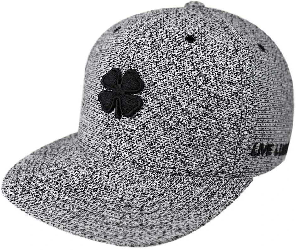 Lucky Flat Bill Black Clover Snapback Hat 3 Lucky Flat Bill Black Clover Snapback Hat