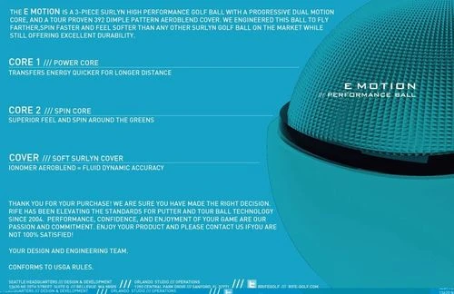 Rife E Motion Golf Balls 6 Rife E Motion Golf Balls - Image 4