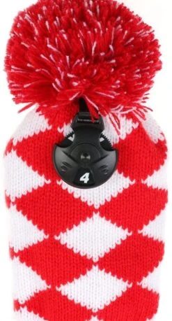 Volf Golf Knit Red White Diamond Headcover Set 9 Volf Golf Knit Red White Diamond Headcover Set -Golf Equipment VolfGolfHeadcovers KnitRedSet3