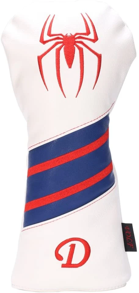 Volf Golf Red White Blue Leather Spider Headcovers 4 Volf Golf Red White Blue Leather Spider Headcovers - Image 2