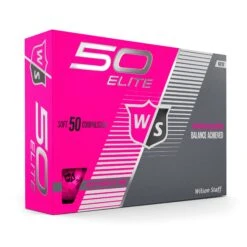 Wilson Staff 50 Elite Golf Balls 34 Wilson Staff 50 Elite Golf Balls -Golf Equipment WGWP17930 2019 50 Elite Pink Right Hero