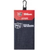 Wilson Staff Microfiber Trifold Golf Towel 16" X 21" Black -Golf Equipment WIlsonTriFoldTowelBlack 0