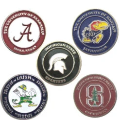 Golf Equipment 43 NCAA Double Sided Collegiate Golf Ball Marker Coins